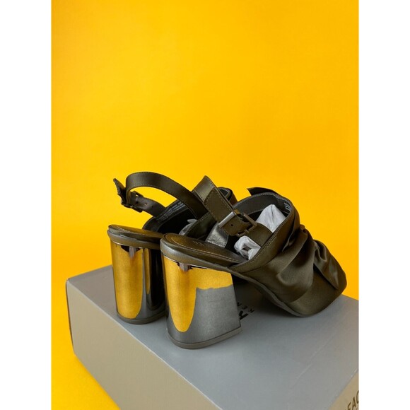 Reaction Kenneth Cole Reach Beyond Slingback Sandals Womens 7 M Fern Satin NWB - Picture 5 of 12